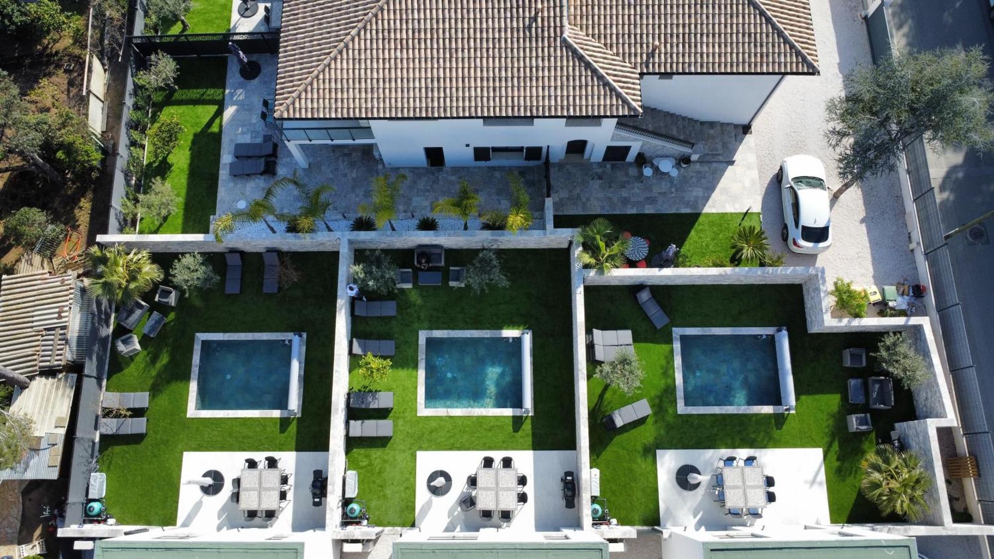 Etoile Du Berger Saint Aygulf 3 Villas Et 4 Appartements Jardin Individuel Et Piscine Chauffee En Saison - La Mer Et Les Plages 450 M Zewnętrze zdjęcie